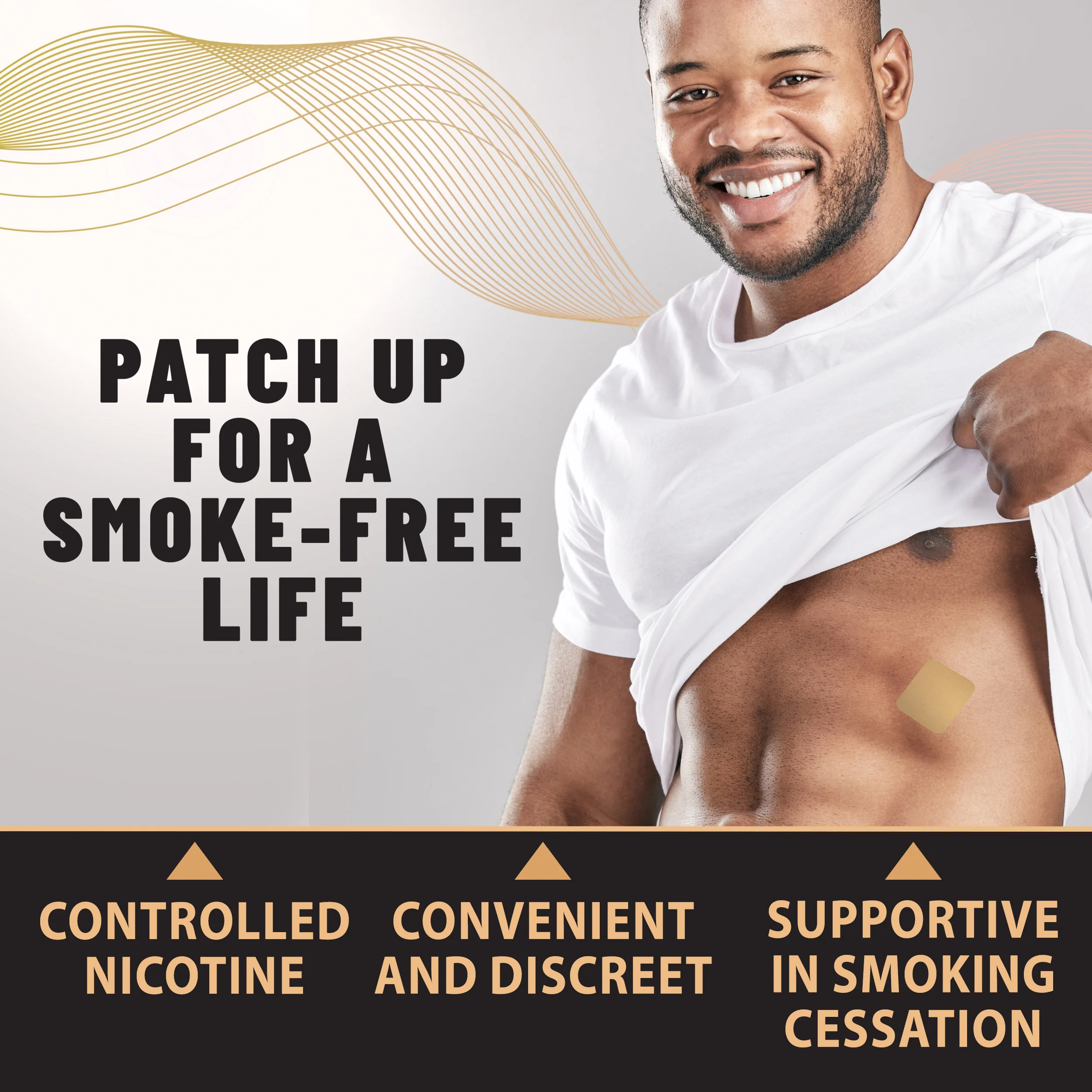 Anti-Smoke Herbal Patches to Help Reduce Cravings, Beige Non-woven fabric, 30 patches - Image 6