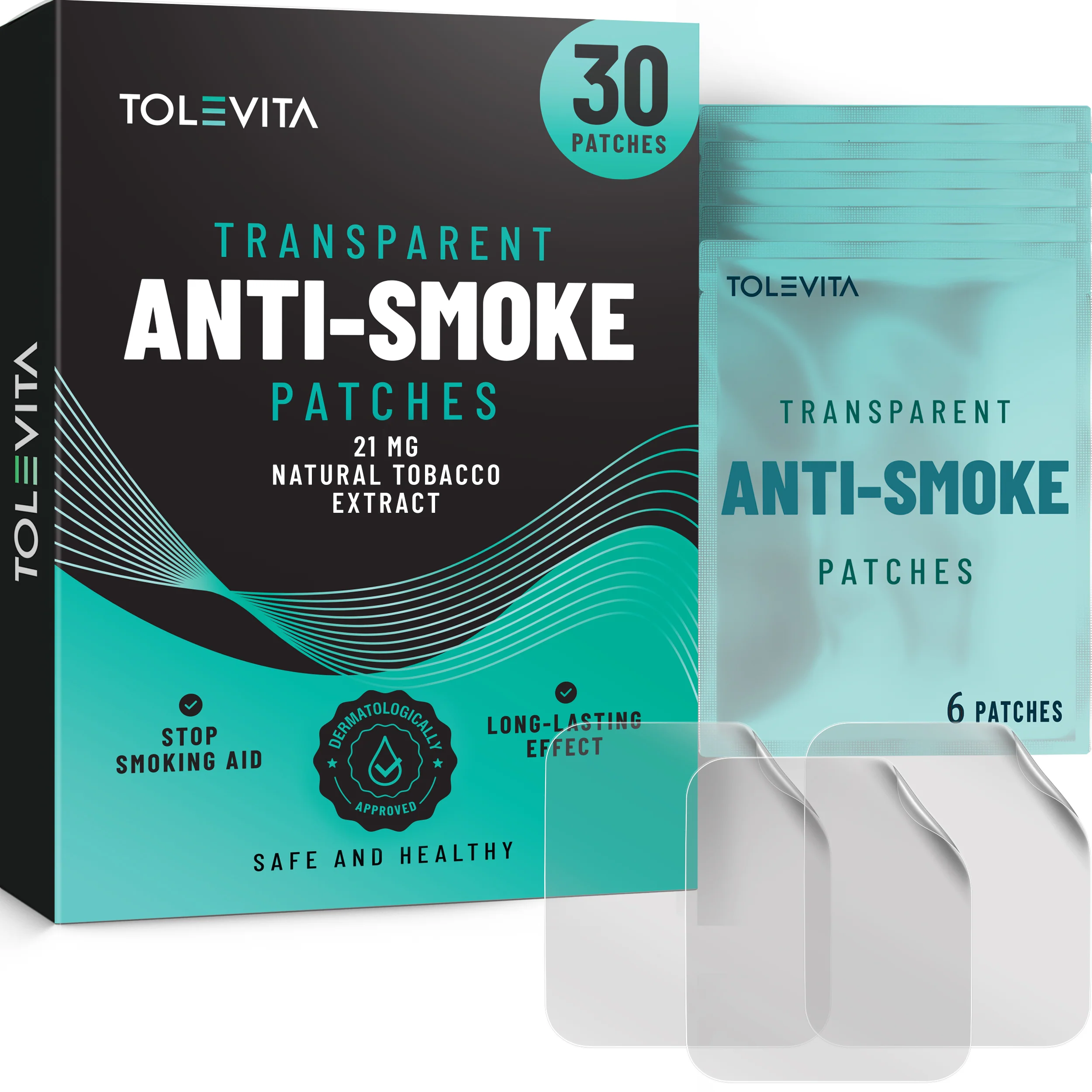 Anti-Smoke Herbal Patches Transparent, Quit Smoking Aid to Reduce Cravings, 30 Patches - Image 6