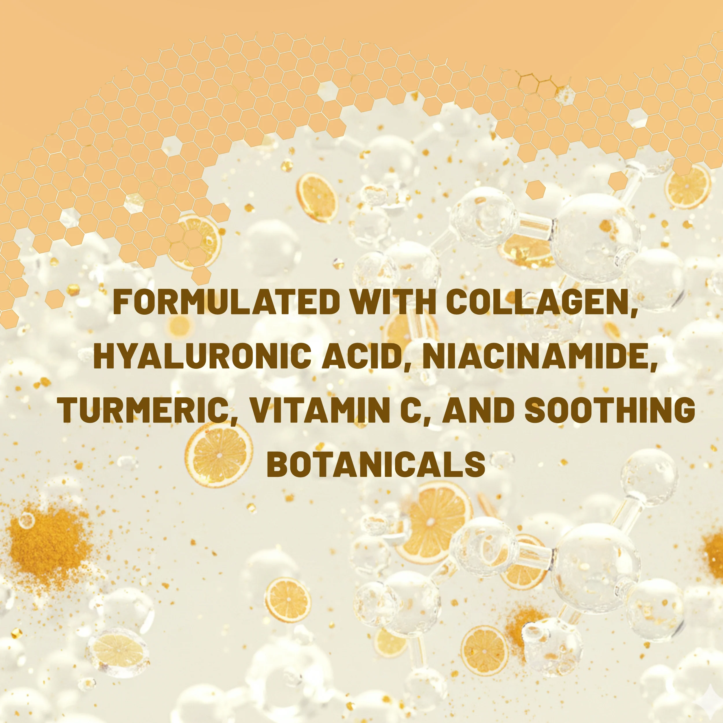 Bio-Collagen Overnight Face Mask, Brightening & Illuminating Sheet Mask with Turmeric & Vitamin C, 6 Masks - Image 4