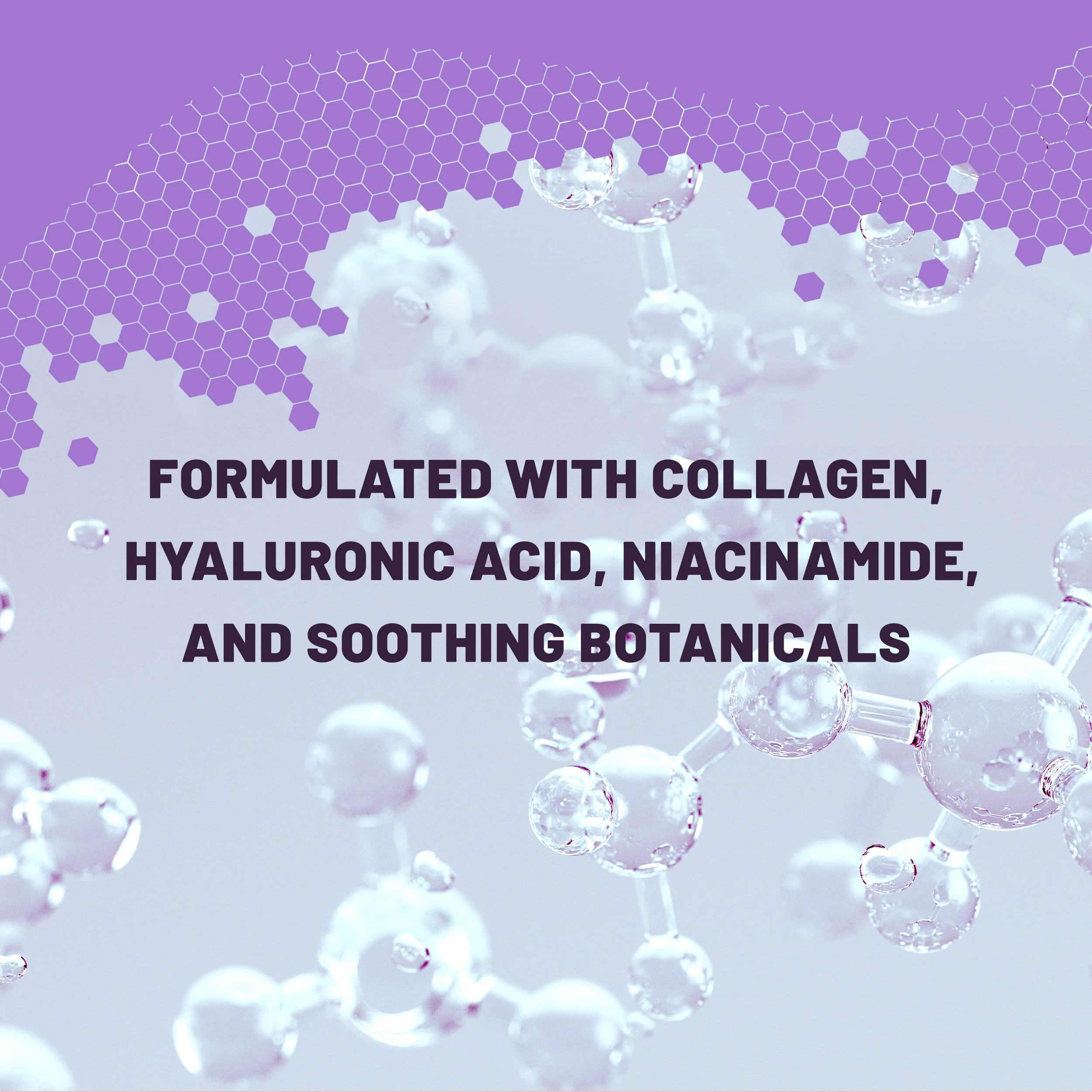 Bio-Collagen Overnight Face Mask Purple Edition, Hydrating & Nourishing Sheet Mask with Collagen, Hyaluronic Acid & Niacinamide, 6 masks - Image 4