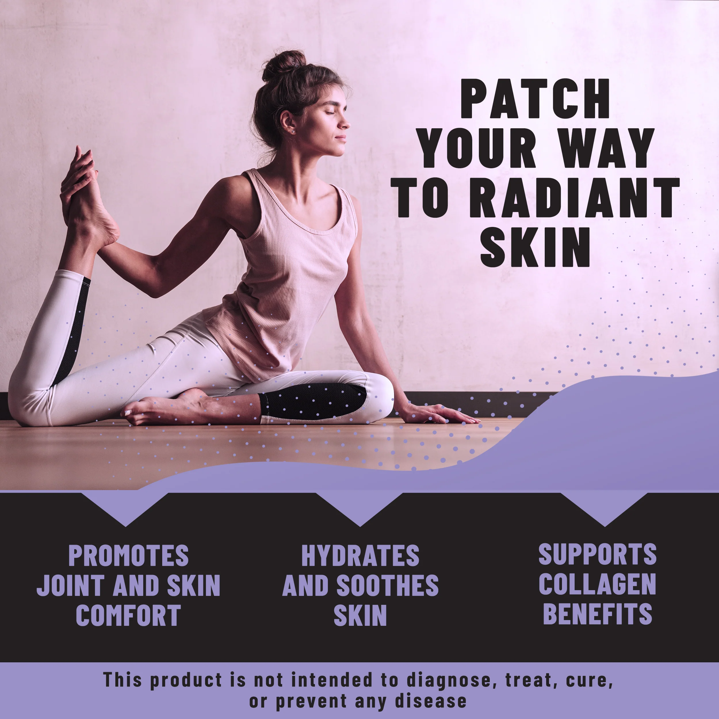 Collagen Patches Skin, Joint & Connective Tissue Support with Collagen, Hyaluronic Acid, Vitamins & Minerals, 36 Patches - Image 3