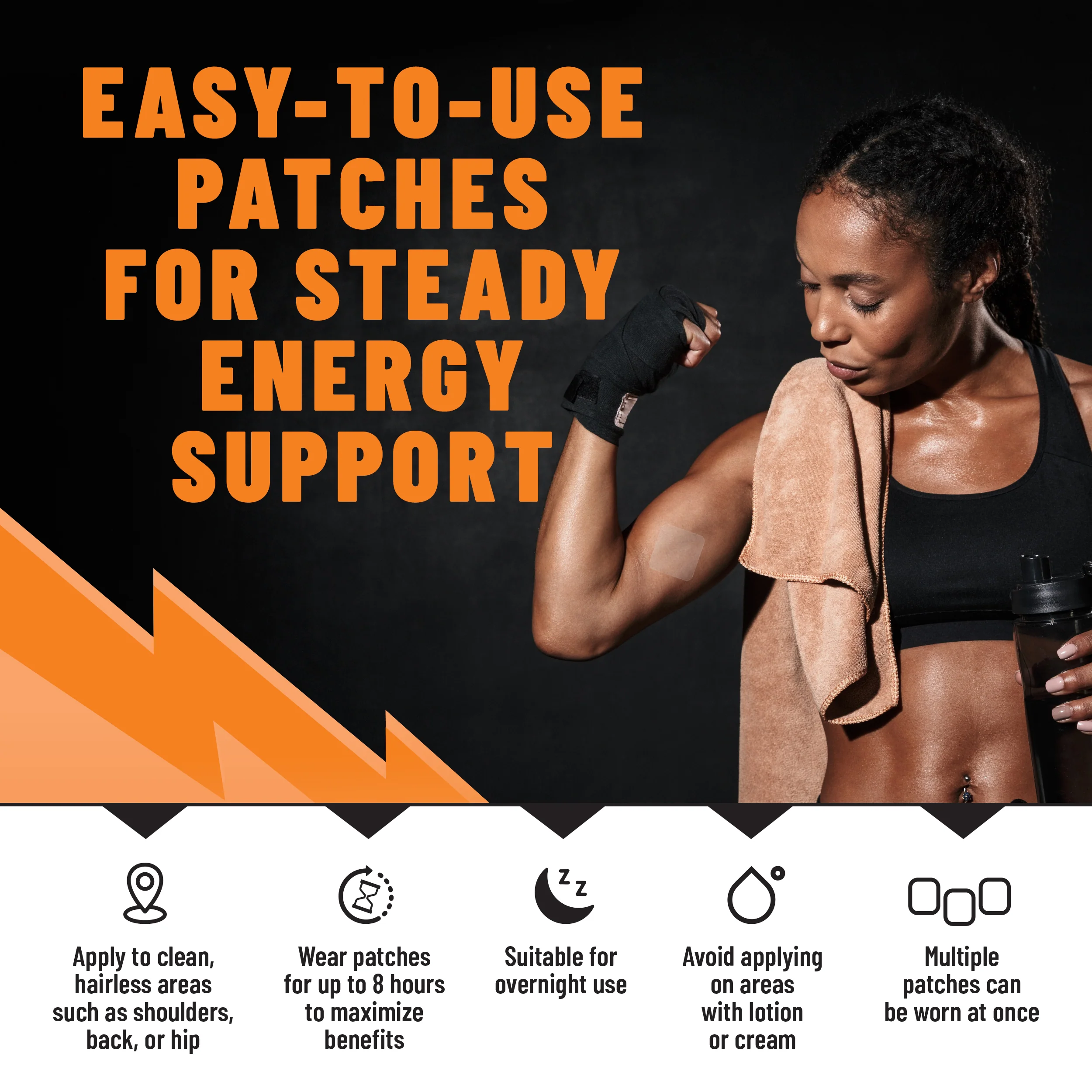 Energy Patches Natural Energy & Metabolism Support with B-Complex Vitamins, 36 Patches - Image 4