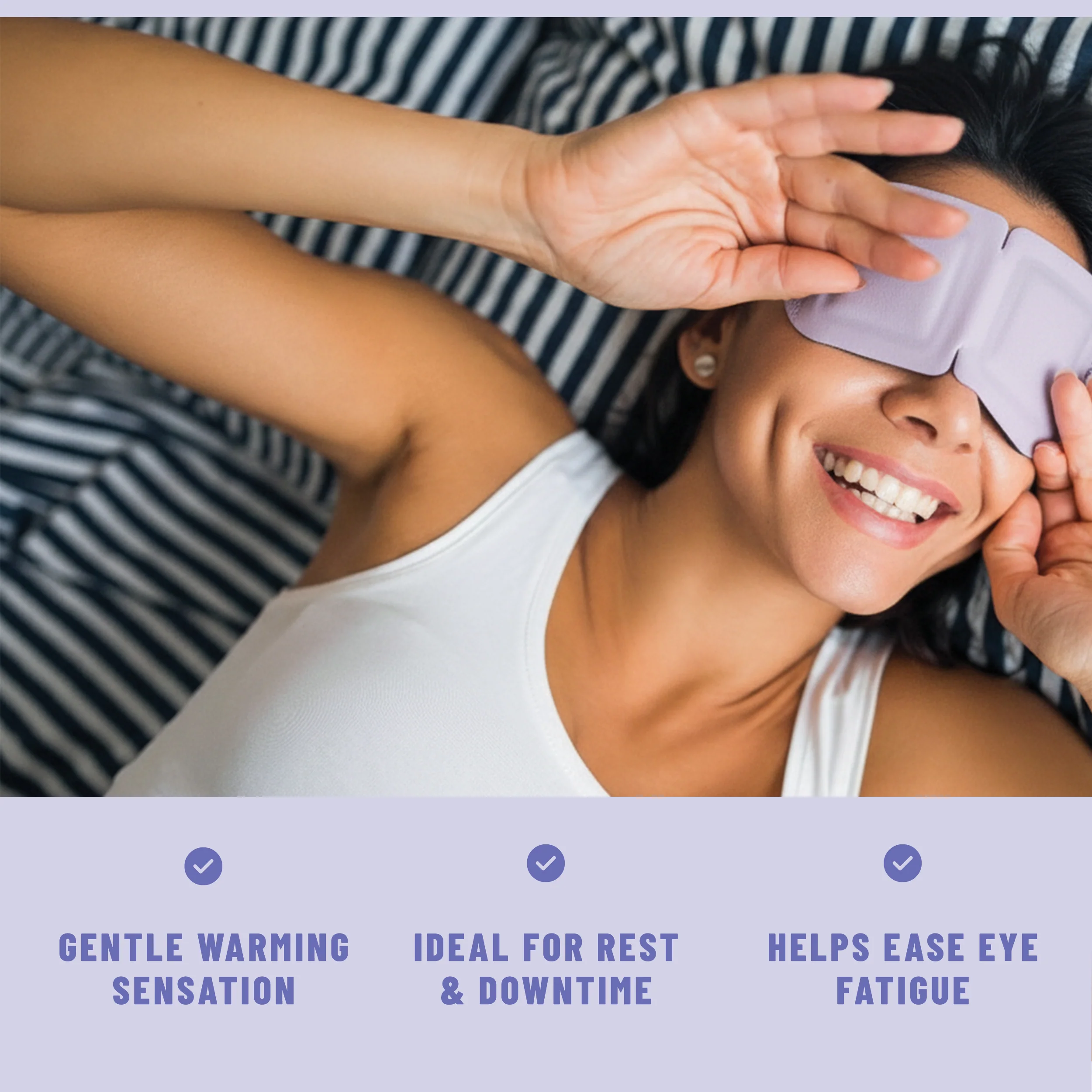 Steam Eye Mask, Self-Heating & Soothing Eye Mask for Relaxation & Eye Fatigue Relief with Lavender, Mint, Jasmine & Chamomile, 20 Masks - Image 3